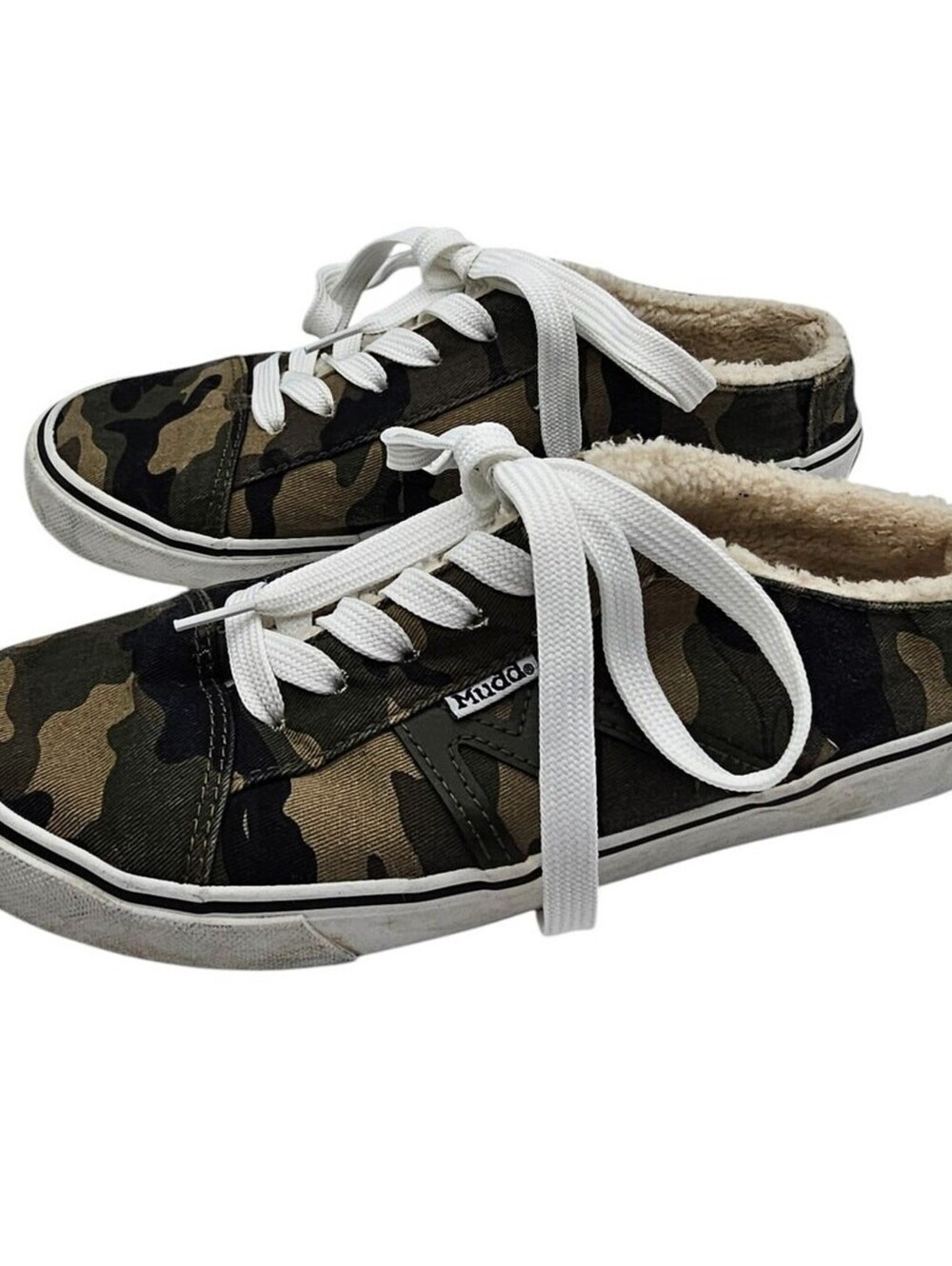 Mudd Women's Fleece Lined Mule Sneakers ELISE-03L, Camouflage, Size 8